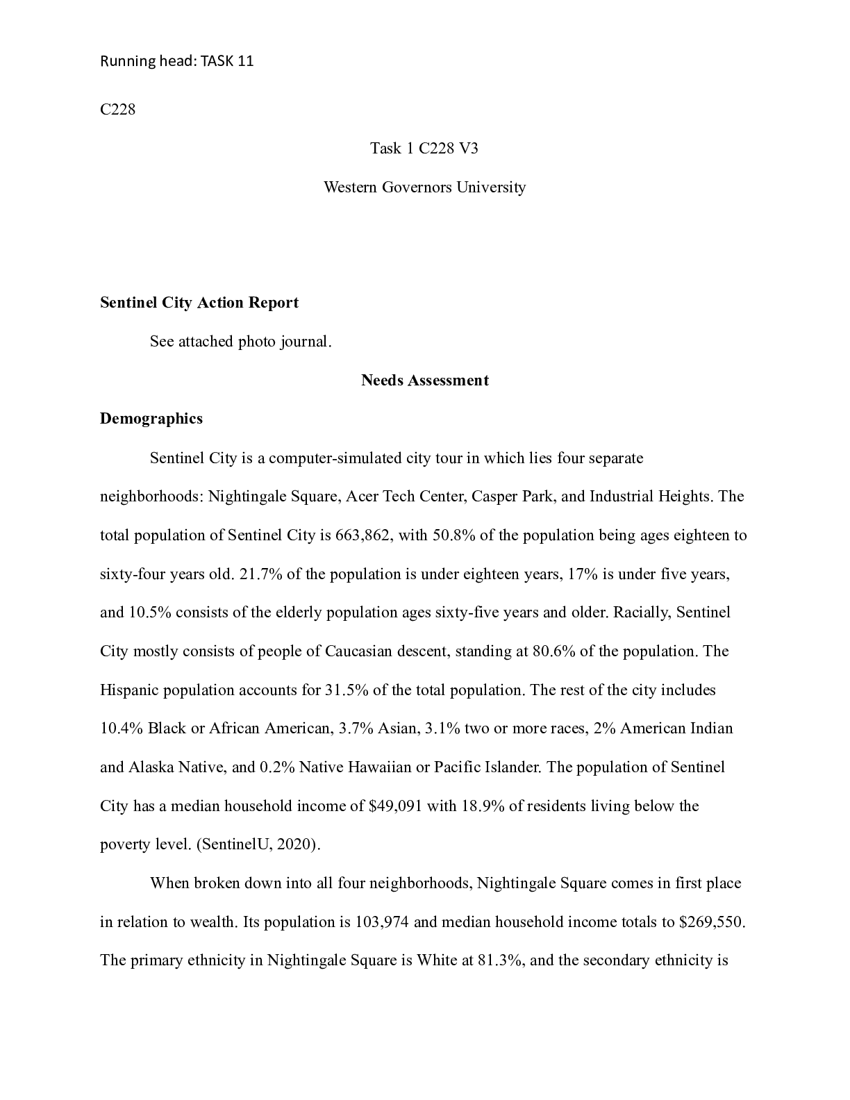 Preview of Community_Health_Assessment_Task_1.docx  C228  Task 1 C228 V3  Western Governors Universit